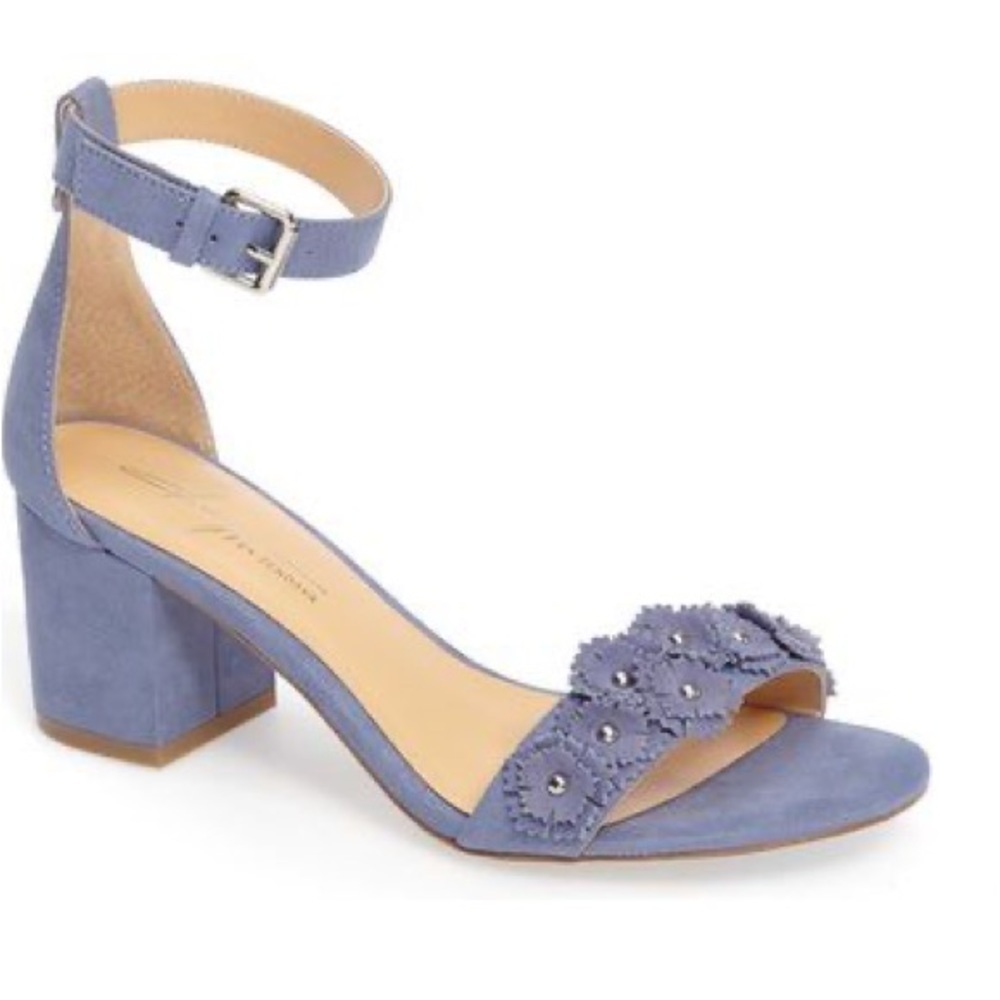 Nordstrom Daya by Zendaya Marietta Flowered Sandal Blue Open Toe Size 6